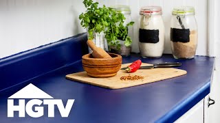 How to Paint Laminate Countertops  HGTV [upl. by Mulry]