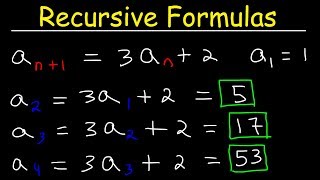 Recursive Formulas For Sequences [upl. by Esinehc]