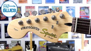 Squier Standard Stratocaster Gold Series Electric Guitar Review [upl. by Ayhtnic]