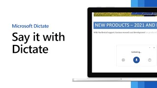 Say it with Microsoft Dictate [upl. by Nanreik]