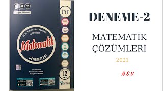 TOPRAK YAYINLARI TYT MATEMATİK 2DENEME ÇÖZÜM  2021 [upl. by Ylerebmik]