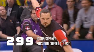 PBA Nearly Perfect  Jason Sterners 299 Game in the 2013 Don Carter Classic [upl. by Lrak]