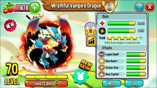 Dragon City Wrathful Vampire Dragon NEW LEGENDARY  EXCLUSIVE DRAGON 2020 😱 [upl. by Hardan26]