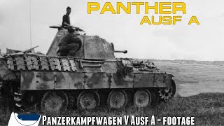 Rare WW2 Panther AusfA footage  Postwar test footage  Panzerkampfwagen V [upl. by Ahsinyd]