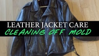 Leather Jacket Care Cleaning Off Mold [upl. by Ardnasela]