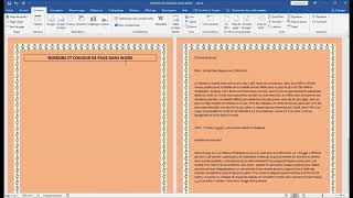 Couleur et bordure de page dans Word [upl. by Ardnuassac]