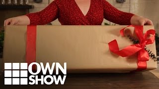 DIY How to Wrap an Oversized Box  OWNSHOW  Oprah Online [upl. by Piers]