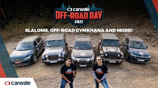 CarWale OffRoad Day 2021  Thar Wrangler DMax VCross Kodiaq Tiguan  Top SUV Comparison [upl. by Lynnell808]