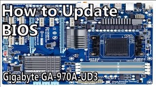 How to Update BIOS Gigabyte Mainboard GA970AUD3 [upl. by Atiuqin]