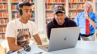 Blasting EMBARRASSING Voicemails In Library Ft KSI [upl. by Aisined]