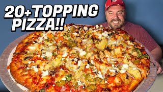 20Topping Loaded Pizza Challenge Carnivore  Herbivore [upl. by Coppola86]