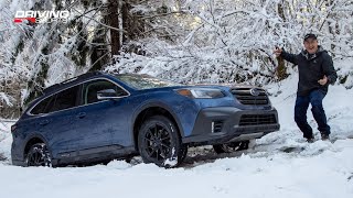 Subaru XMode Winter Snow Test  Outback Onyx XT [upl. by Aisorbma]