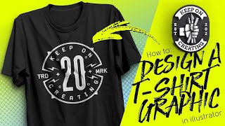 How to design a t shirt  Adobe illustrator 2020 Tutorial [upl. by Drobman]