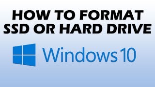 How to Format SSD or Hard Drive in Windows 10 [upl. by Aniuqaoj]