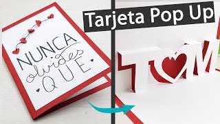 💌 Tarjeta para San Valentín pop up con TQM en 3D Plantilla [upl. by Anivas]