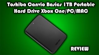 Toshiba Canvio Basics USB 30 1TB Portable Hard Drive Xbox OnePS4PCMAC Review [upl. by Siul]