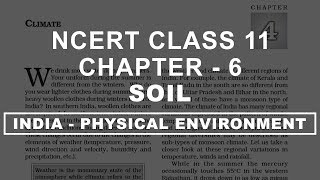 Soil  Chapter 6 Geography NCERT class 11 [upl. by Cottrell448]