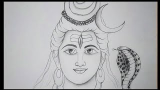 Slowly pencil drawing of lord Bholenath  lord shivji pencil drawing [upl. by Eelame368]