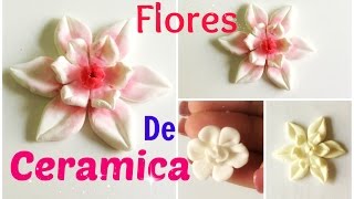 Flores de Cerámica en Frío 2 Ideas Fáciles [upl. by Eynenihc]