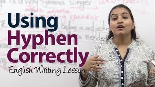 How to use Hyphen    correctly  English Grammar  writing lesson [upl. by Ardiek]