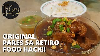 BEEF PARES  RETIROSTYLE Pares Pares Food Hack The Curious Home Cook [upl. by Ragde]