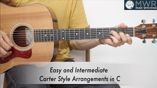 Two Easy Carter Style Guitar Lessons [upl. by Eellehs96]