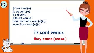 Le Verbe Venir au Passé Composé  To Come Compound Tense  French Conjugation [upl. by Ellita644]