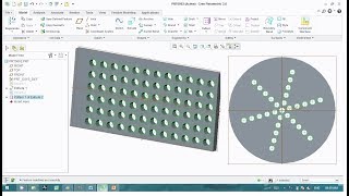 PATTERN IN CREO PARAMETRIC [upl. by Fotzsyzrk]