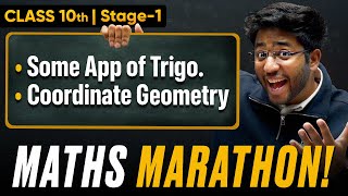 Class 10th Maths Maha Marathon  Some App of Trigonometry amp Coord Geometry 🔥  Shobhit Nirwan [upl. by Iramaj]