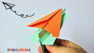 ✈️ LANZA AVIONES DE PAPEL VUELAN MUCHO CREALO EN 1 MINUTO❗CRAFT DIY [upl. by Brant]