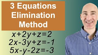 Solving Systems of 3 Equations Elimination [upl. by Fusuy]