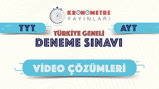 Kronometre Yayınları Türkiye Geneli Deneme Sınavı AYT Matematik Dersi Soru Çözüm Videosu [upl. by Atnoek]