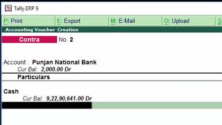 Contra voucher entry in tally erp9 [upl. by Petunia]