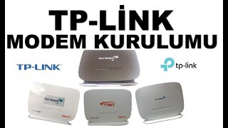 TP LİNK MODEM KURULUMU [upl. by Susejedesoj]