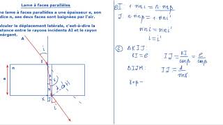 Exercice 1 Lame à faces parallèles [upl. by Rise]