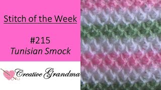 STITCH OF THE WEEK Tunisian Smock Stitch [upl. by Garber765]