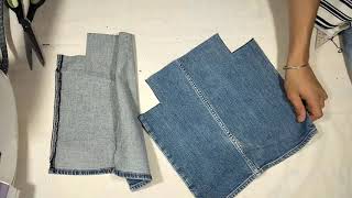 how to make jeans bag with old jeans [upl. by Gnel761]