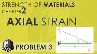 Mechanics of Deformable Bodies Chapter 2 Axial Strain Problem 3 PH [upl. by Airec]