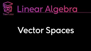 VECTOR SPACES  LINEAR ALGEBRA [upl. by Ansilma]