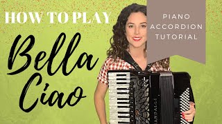 Accordion Tutorial Bella Ciao  EASY song for beginners [upl. by Emersen]