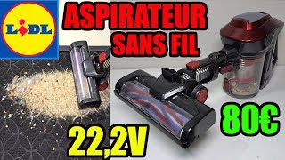 Aspirateur LIDL sans fil polyvalent SILVERCREST 222v vacuum cleaner cordless akkustaubsauger [upl. by Yesima]