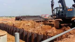 Sheet pile installation [upl. by Castorina]