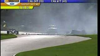 Katherine Legge crash Road America 2006 [upl. by Nannek308]