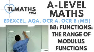 ALevel Maths B806 Functions The Range of Modulus Functions [upl. by Marchak725]