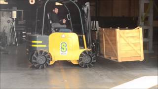 FORKLIFT WITH MECANUM WHEEL [upl. by Yddet73]