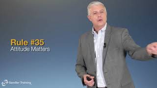 Rule 35 Attitude Matters  Sandler Rules for Sales Leaders [upl. by Mercedes]