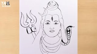 Mahashivratri Bholenath easy drawingTaposhiartsAcademy [upl. by Katalin]