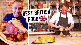 BRITISH FOOD TOUR in LONDON  Best BRITISH FOOD  Sunday Roast Fish and Chips Pies  English food [upl. by Polk907]