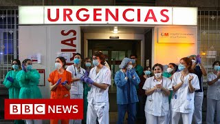 Coronavirus Spanish deaths fall for fourth consecutive day  BBC News [upl. by Adikam]