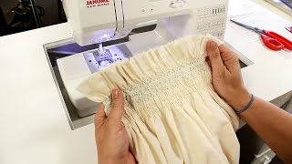 How to do Smocking on Fabric Using the Janome DC1050 [upl. by Kapoor]